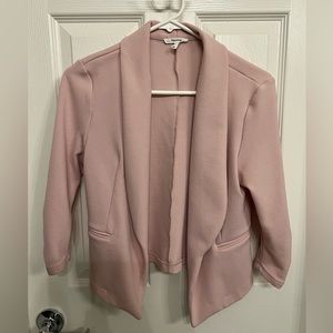 Maurices pale light pink crepe blazer jacket medium